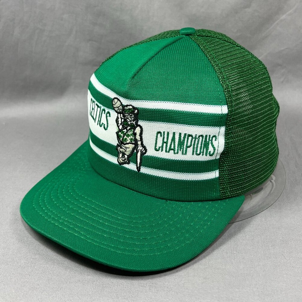 Vtg Boston Celtics Champions Twins Supercap NBA Snapback Hat Trucker Mens 80s